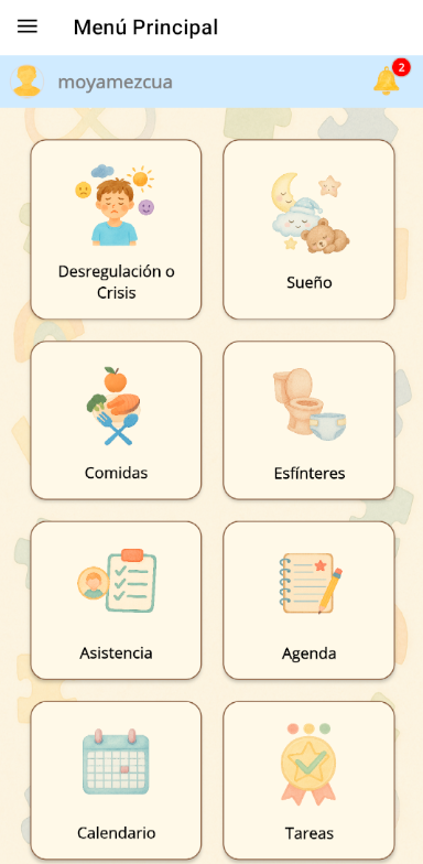 Bita-Vida — Menú principal